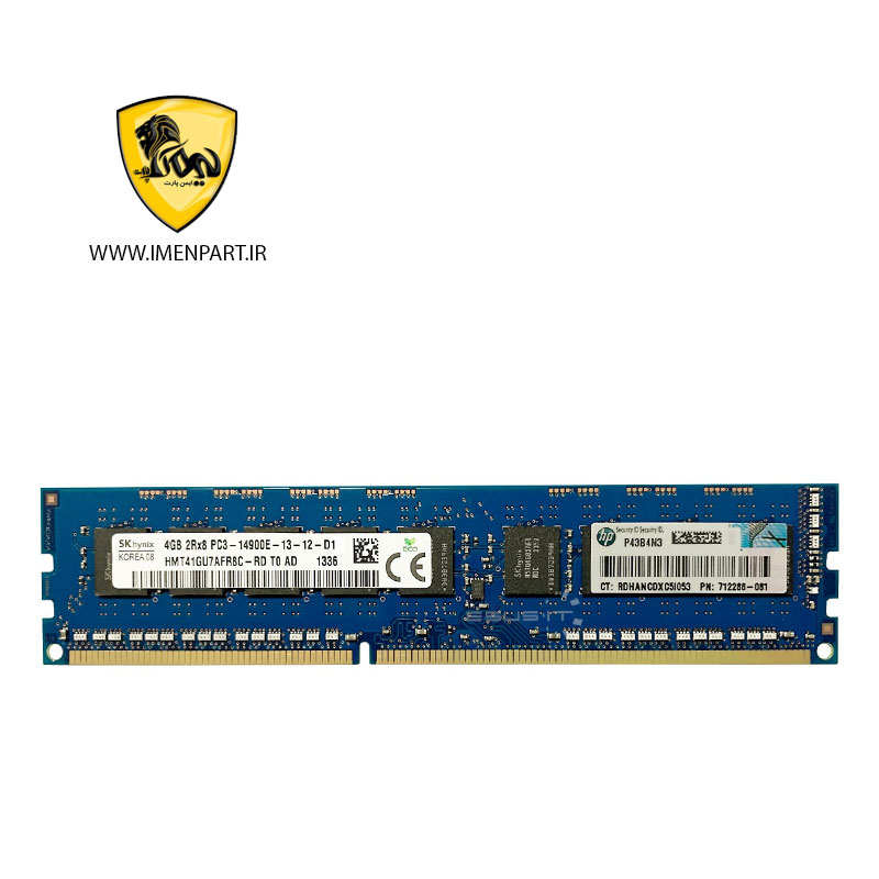 رم سرور اچ پی 4GB 1RX8 PC3-14900E